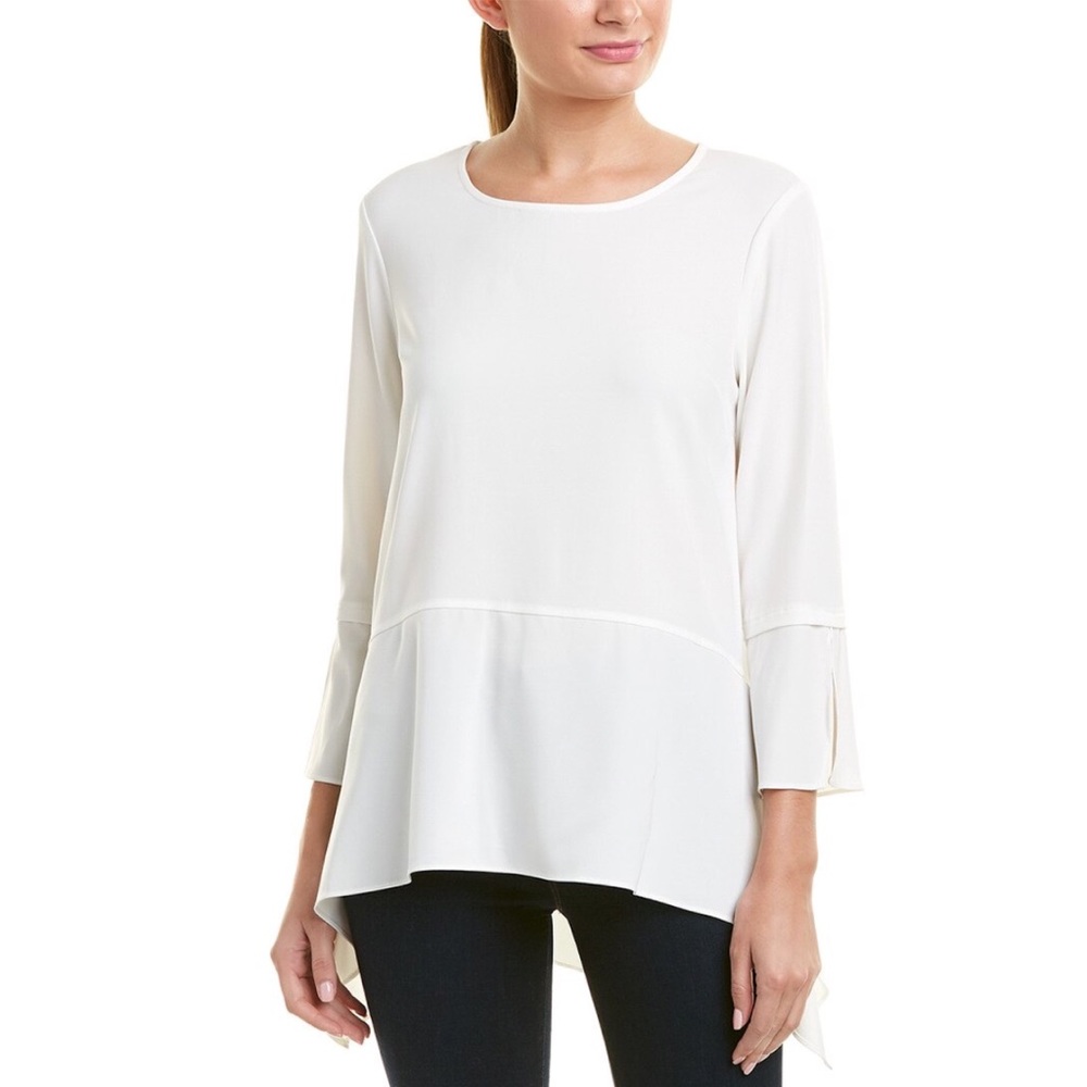 Jones New York Ivory Elongated Side Panel Top